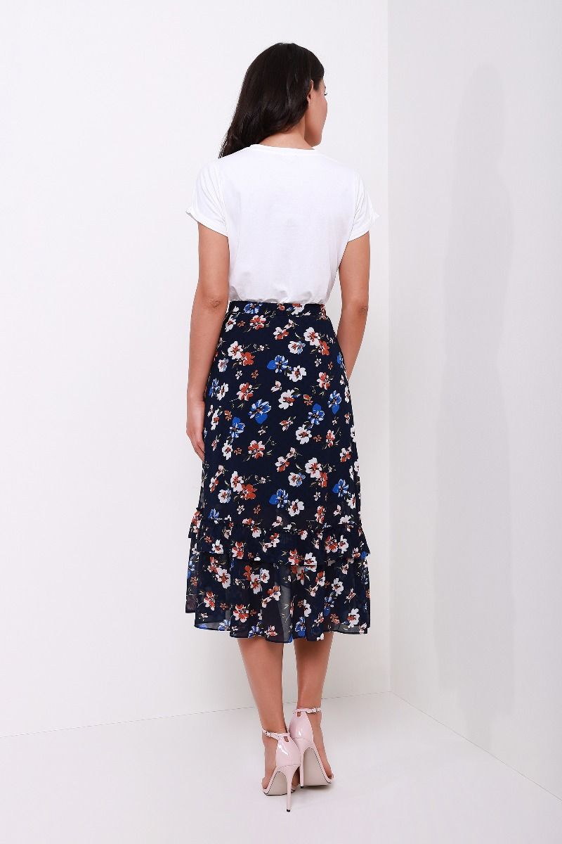 chiffon floral skirt