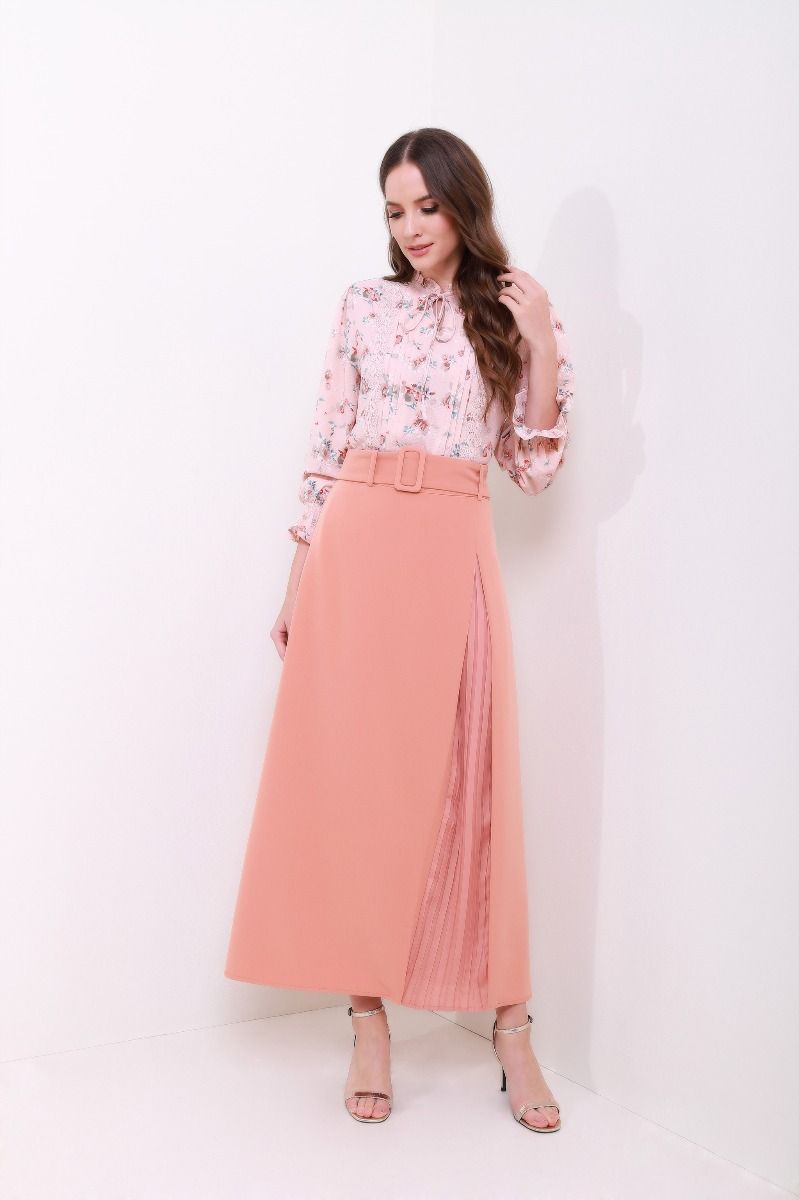 SIDE PLEATED SKIRT