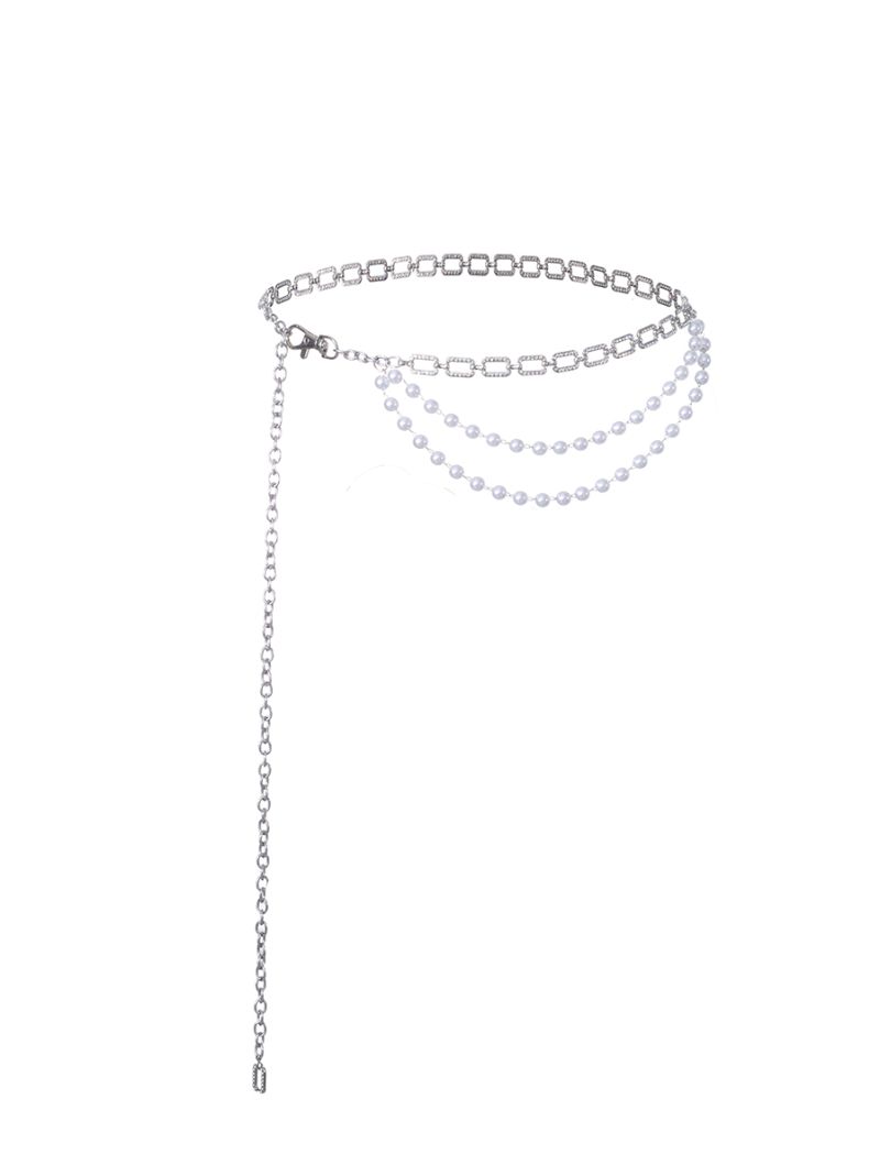 silver chain waist belt