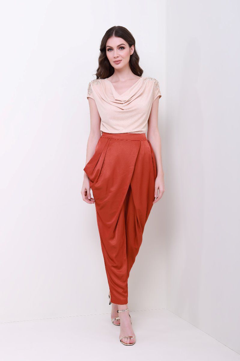 Pleated high waist pants