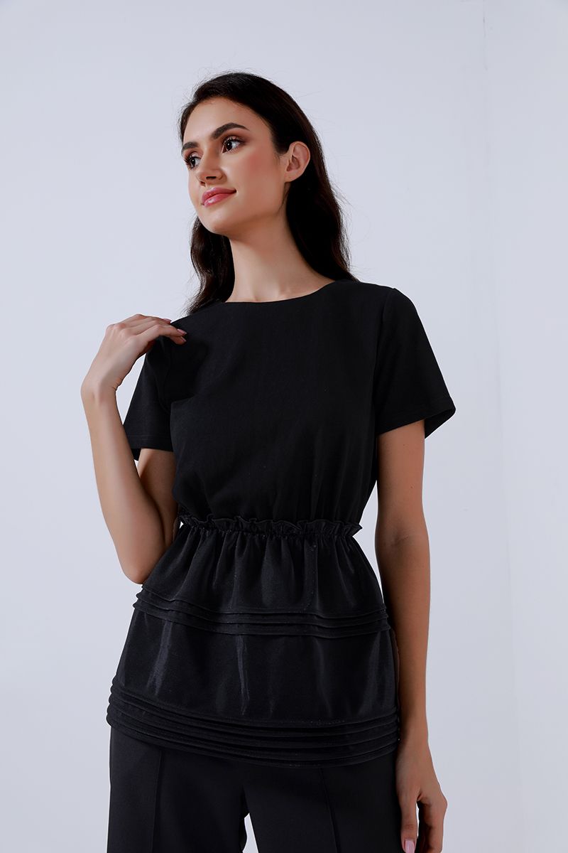 Peplum jersey top