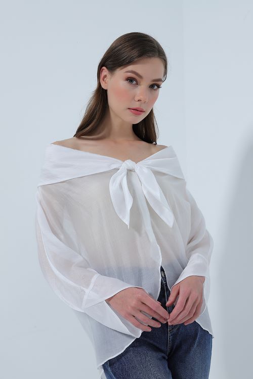 off-shoulder shirt