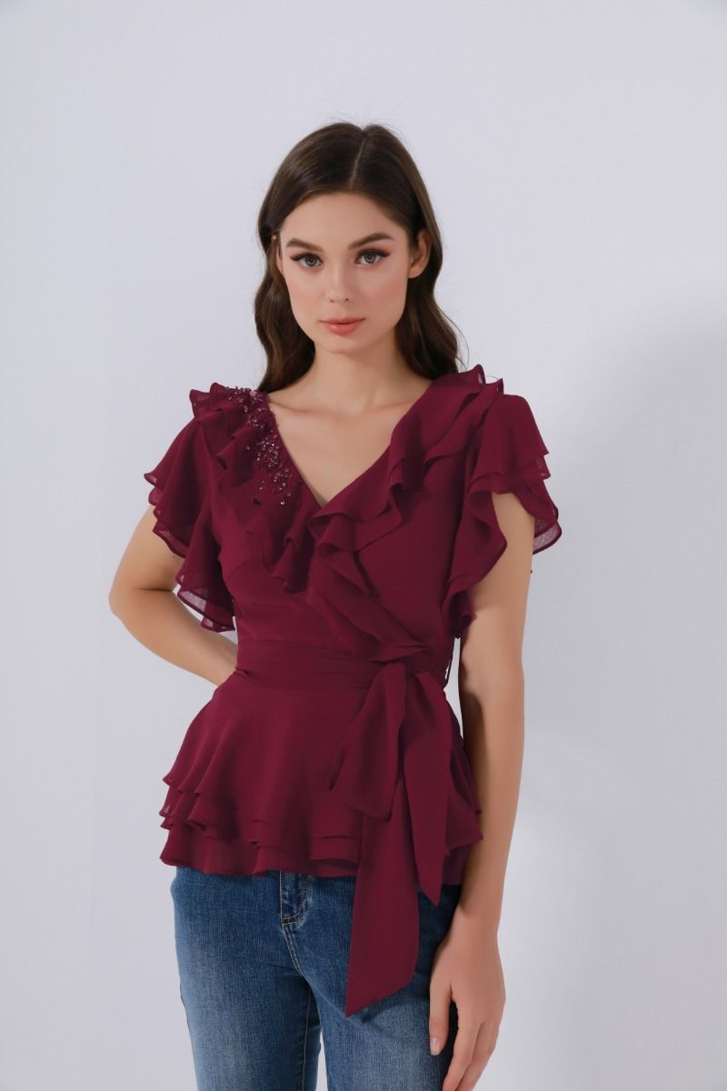 Flounce Ruffles Top