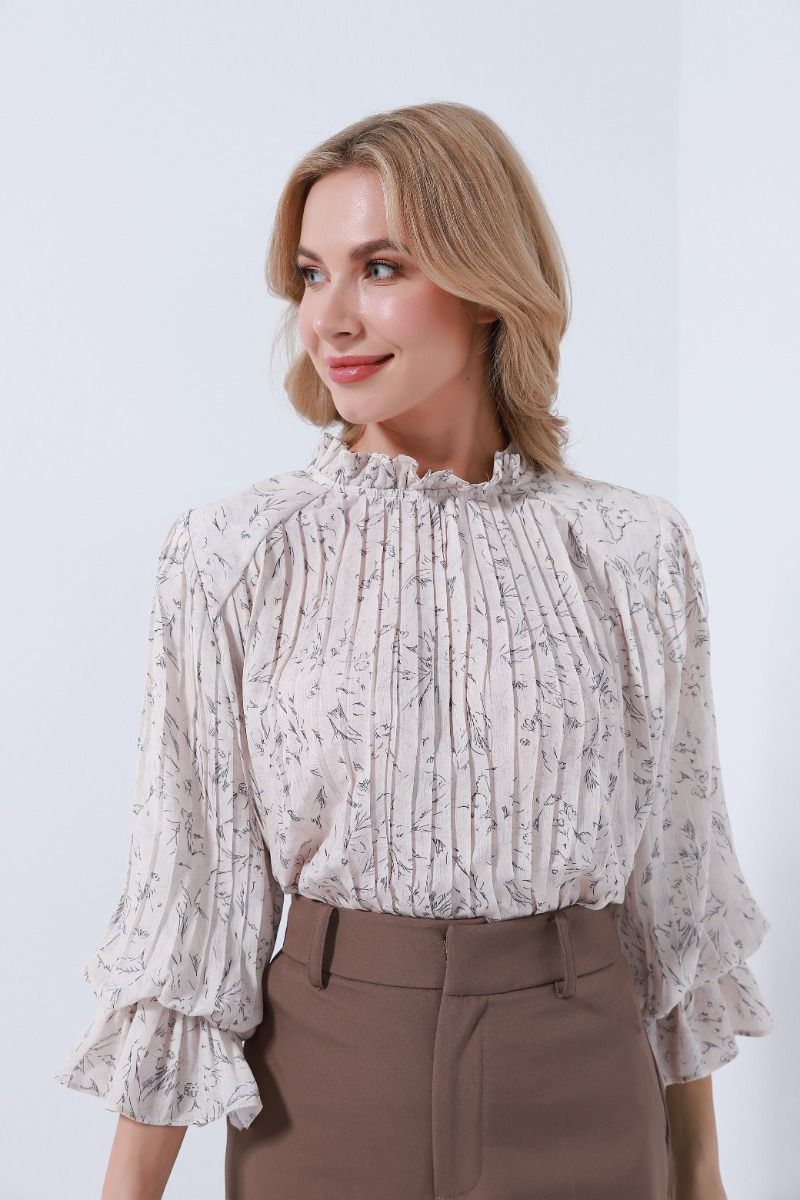 Printed chiffon blouse